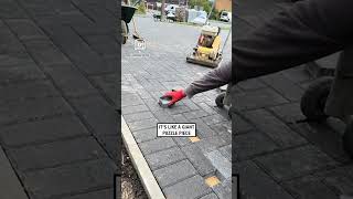 Satisfying Brick Paving 🧱 🎥 ttelchrisconstruction [upl. by Drucilla]