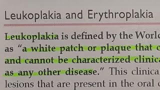 Leukoplakia and Erythroplakia  SPECIAL PATHOLOGY [upl. by Yerffeg]