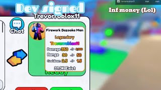 I GOT  DEV  Signed on MY firework bazooka man Series coming soon Roblox  Skibidi Tower Defense [upl. by Detta819]