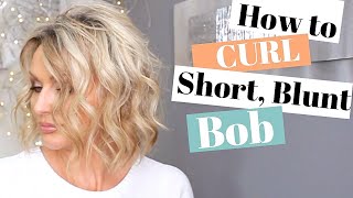 How To Curl Short Blunt BobFine hair  Chatty amp Detailed Tutorial [upl. by Gnak]