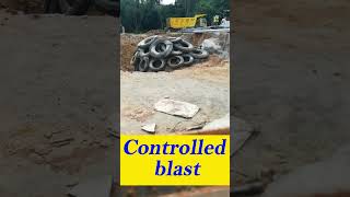 Rock Controlled blasting at asphalt plant location  explosive  Rock blasting  blasting 💥🎇 short [upl. by Nodnerb326]