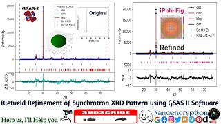 How to do Rietveld Refinement of Synchrotron XRD Pattern using GSAS II Software [upl. by Besnard579]