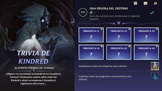 TODAS LAS RESPUESTAS DE LA TRIVIA DE KINDRED  NUEVO EVENTO EN WILD RIFT [upl. by Caton]