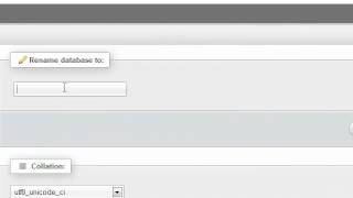 How to rename a database in phpMyAdmin [upl. by Sheline]