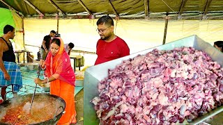 এই প্রথমবার আমাদের বাড়িতে 70kg খাসির মাংস রান্না হলো  mutton curry recipe [upl. by Amzaj481]