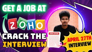 How to get job in zoho for freshers amp experienced  zoho software developer interview process 2024 [upl. by Kcirdehs]