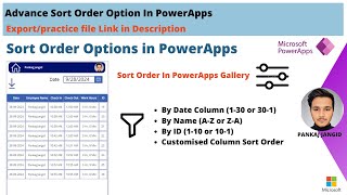 Gallery Sort Order in PowerApps  Advance Sort Order Microsoft PowerApps [upl. by Kerman]