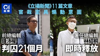 立場新聞．判刑｜官指被告參與抗爭 鍾沛權囚21月林紹桐釋放｜01新聞｜立場新聞｜反修例案｜傳媒｜區域法院 [upl. by Beebe]