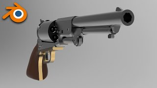 Colt Longfellow Revolver  Blender 3D Modeling Time Lapse [upl. by Muraida]