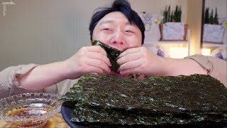 Real Eating Sounds Laver Seaweed Mukbang bd ASMR [upl. by Bennet88]