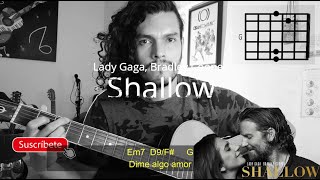 Shallow feat Bradley Cooper 🔥tutorial Guitarra Versión en español🔥 [upl. by Kristal859]