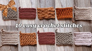 10 CROCHET STITCHES I LEARNED THIS YEAR Easy amp Beginner Friendly  10TH DAY OF KRYSMAS [upl. by Meredi788]