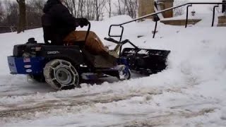 Zero Turn Mower CountryZTR Snow Plow in action [upl. by Bruni]