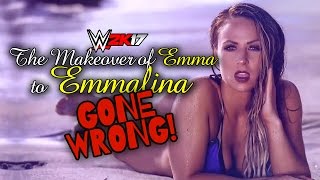 THE MAKEOVER OF EMMA TO EMMALINA GONE WRONG  WWE 2K17 Story [upl. by Irok]