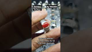 Cincin Batu Marzan Red Coral Ring Perak Handmade Mantap [upl. by Ydna]