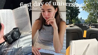 first day of university vlog  productive amp realistic day in my life [upl. by Phylys44]