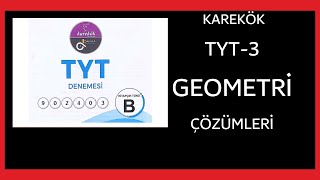 KAREKÖK 902403 TYT GEOMETRİ ÇÖZÜMLERİ [upl. by Lateh]