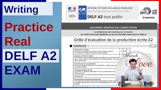 DELF A2 Production écrite  How to Prepare for French DELF A2 Writing Exam  DELF A2 Sample Paper [upl. by Sorilda]