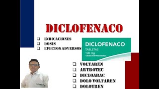 DICLOFENACO PARA QUE SIRVE Y COMO TOMAR DICLOFENACO VOLTARÉN ARTROTEC DICLOABAC DOLO VOLTAREN [upl. by Roberta]