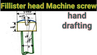 Fillister head machine screw drawing Engineering and poetry [upl. by Analli]