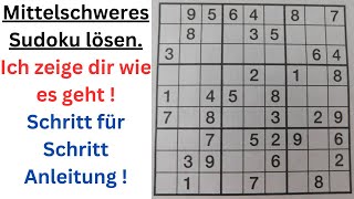 Ein mittelschweres Sudoku ausfüllen  Ich zeige dir wie du es schaffst [upl. by Evander]