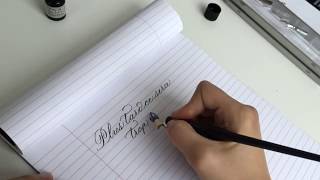 How to do calligraphy with a dip pen  ArtsyNibs and Manuscript [upl. by Sharlene703]