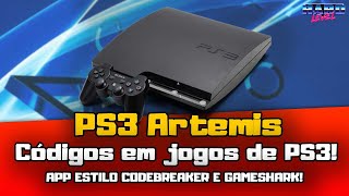 PS3 Artemis App para códigos nos jogos de PS3 estilo codebreaker e gameshark [upl. by Dorena]