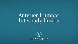 Anterior Lumbar Interbody Fusion [upl. by Imar]