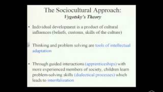 The Sociocultural Approach  Vygotskys Theory [upl. by Dnomhcir16]