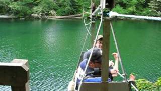 West Coast Trail Cable Car Ride Klanawa River [upl. by Moht267]