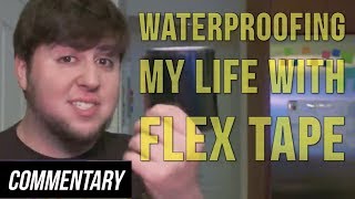 Blind Reaction Waterproofing My Life with Flex Tape  JonTron [upl. by Navarro479]