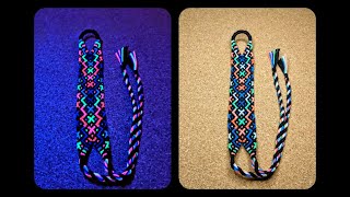 Friendship Bracelet Glows Under Blacklight  Bracelet Book Pattern 71397 [upl. by Donelle]