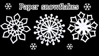 3 amazing Paper Snow Flakes  Christmas Snow flake papercraft Christmas kids craft [upl. by Kcirdes]