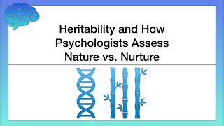 Heritability and How Psychologists Assess Nature vs Nurture [upl. by Fisoi]