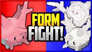 Corsola vs Galarian Corsola and Cursola  Pokémon Form Fight Sword amp Shield [upl. by Errick590]