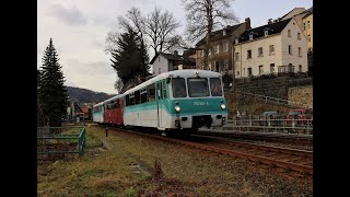 Winterdampf im Winterwunderland ErzgebirgeWestsachsen ua mit 86 1744 772er [upl. by Moreville]