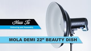 How to Assemble a Mola Demi 22quot Beauty Dish and Unboxing Step by step [upl. by Mou]