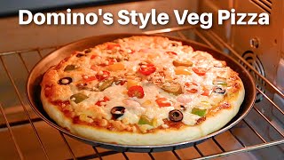 डोमिनोज़ जैसा वेज पिज़्ज़ा कैसे बनाते है  Dominos Style Veg Pizza  Veg Pizza Recipe  Kabitaskitchen [upl. by Hoenack]