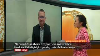 Hurricane Idalias impact on insurance Swiss Res Matt Junge on BBC News [upl. by Ahseina333]