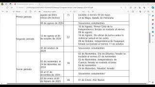 CRONOGRAMA ESCOLAR COSTAGALÁPAGOS 20242025 [upl. by Einnaf]