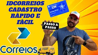 ID CORREIOS COMO SE CADASTRAR RÁPIDO E FÁCIL PASSO A PASSO [upl. by Ynot]