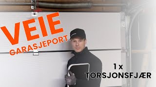 Slik veier du garasjeporten din 1 x torsjonsfjær [upl. by Aticilef93]