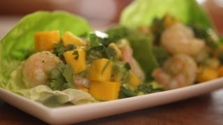 Avocado Mango and Shrimp Salad Recipe  KIN EATS [upl. by Anahsar]