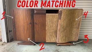 Sideboard Makeover PART 1  Color Matching four different wood variants  DIY Wood Toner [upl. by Kerrill]