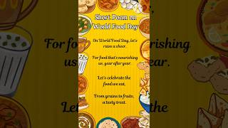 World Food Day Poem World Food Day 2024 Poem on World Food Day in English Food Day Theme 2024 [upl. by Ethelred]