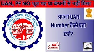 UAN number kaise pata kare  How to find uan number of my PF account  PF number kaise pata kare [upl. by Teagan78]