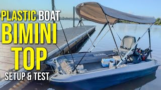 Bimini Top Install on Pond Prowler  Fishing Test [upl. by Thalassa]