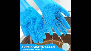 Pecute Pet Grooming Gloves Heat Resistant Silicone Gloves with HighDensity Teeth [upl. by Spooner]