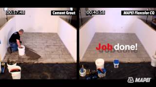 MAPEI Flexcolor CQ vs Cementitious Grout Comparison [upl. by Grunenwald]