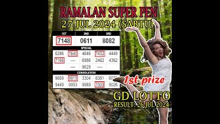 Carta Ramalan 4D 27072024 GD Lotto dan PERDANA Prediction by Ramalan Super Pen [upl. by Akered]